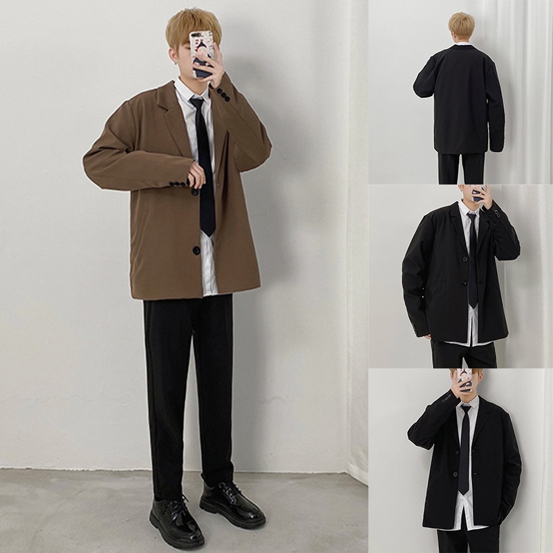 Áo khoác blazer phong cách Hong Kong thời trang xuân thu cho nam