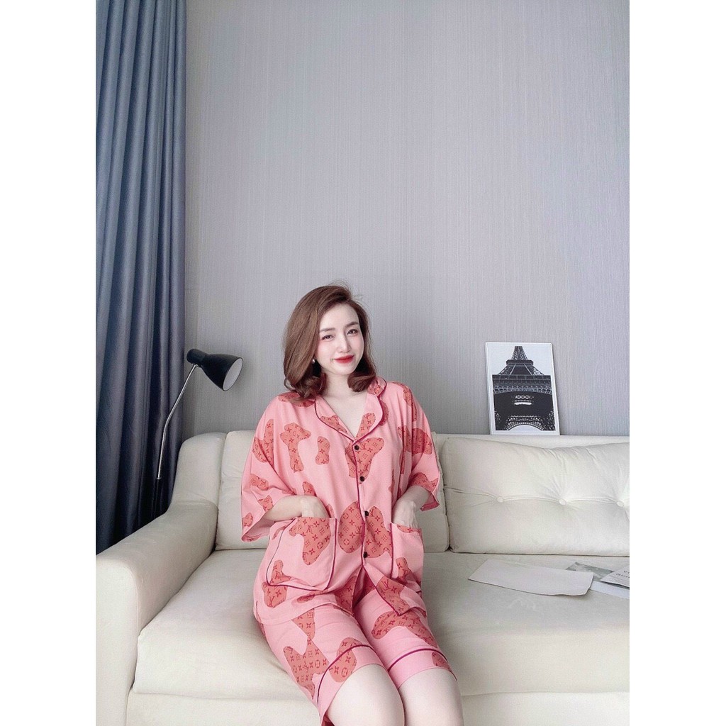 [Siêu rẻ] Set đồ ngủ dơi lửng mới - pijama lụa 100D free size, có bản số đo.