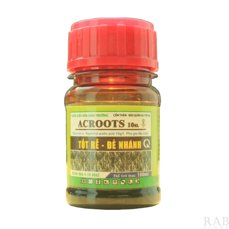 Acroots kích ra rễ, đẻ nhánh nhiều, mập mầm, xanh lá, lọ 100ml