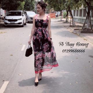 Đầm maxi  hoa quảng châu cao cấp