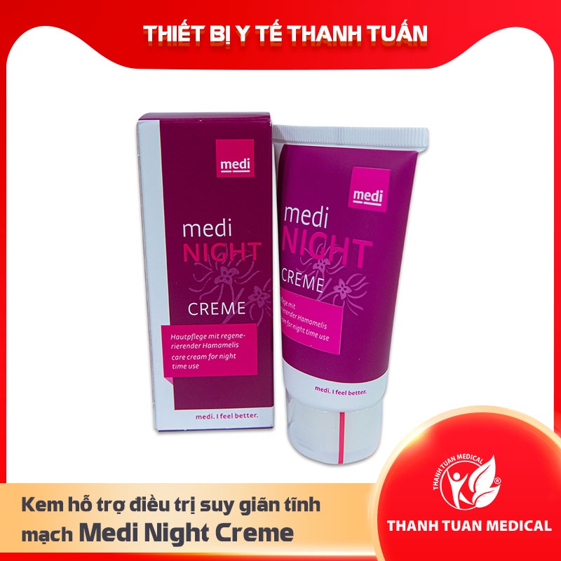 Kem hỗ trợ điều trị suy giãn tĩnh mạch Medi Night Creme - Tuýp dùng vào ban đêm