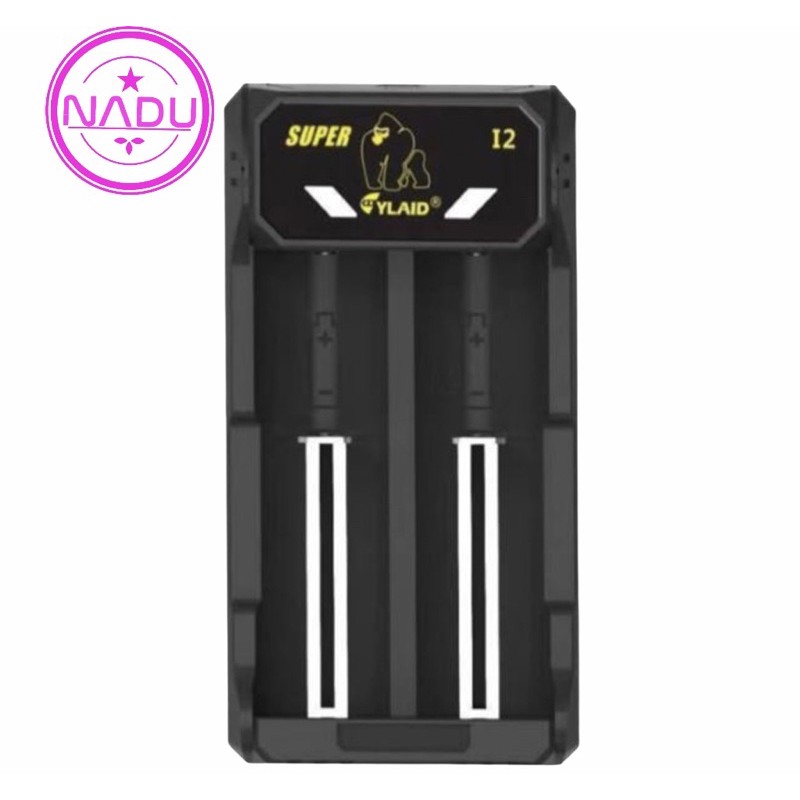 Sạc pin Cylaid I2 cho pin 18650, 26650, 21700, 18350, 20700, 14500, 17500, 16340...