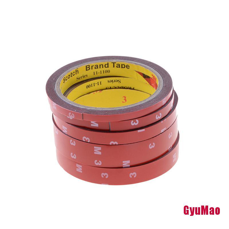 1 Cuộn Băng Keo Xốp Acrylic Hai Mặt Màu Đỏ Độ Bền Cao Dán Xe Hơi/Xe Tải