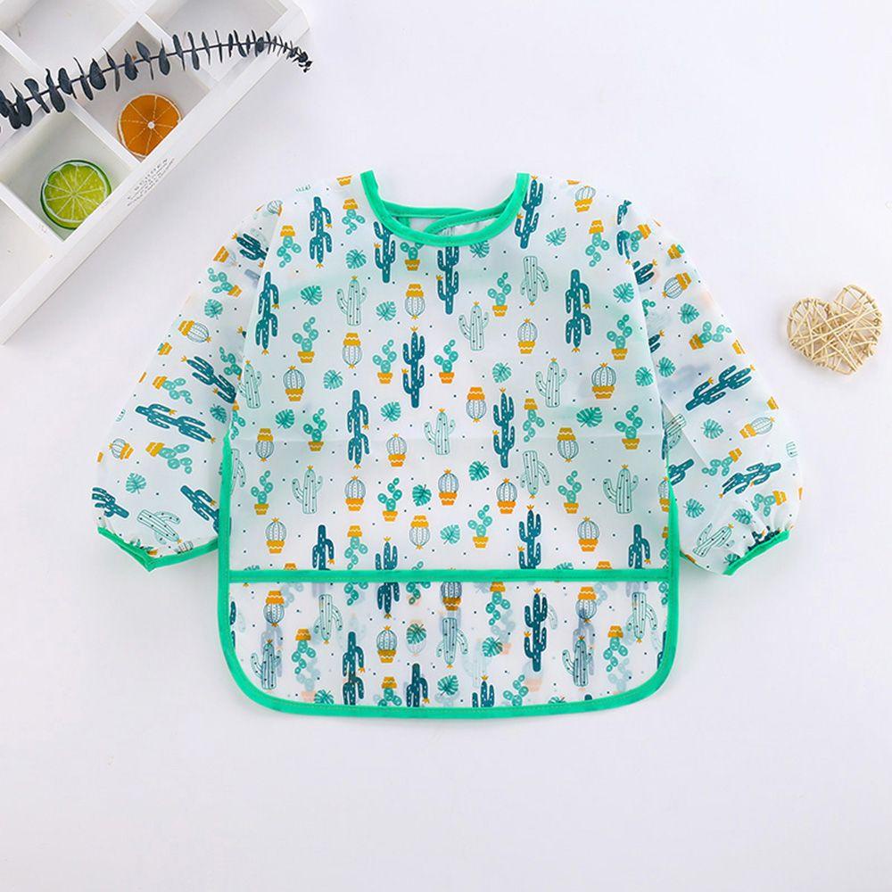 Tạp Dề Tay Dài Chống Nước In Hình Hoạt Hình Dành Cho Trẻ Em 0-3 Tuổi