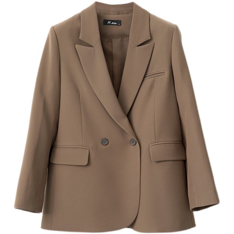 Korean style suit jacket 2022 spring high-end fried street Korean style loose casual all-match coffee small suit jacket for women