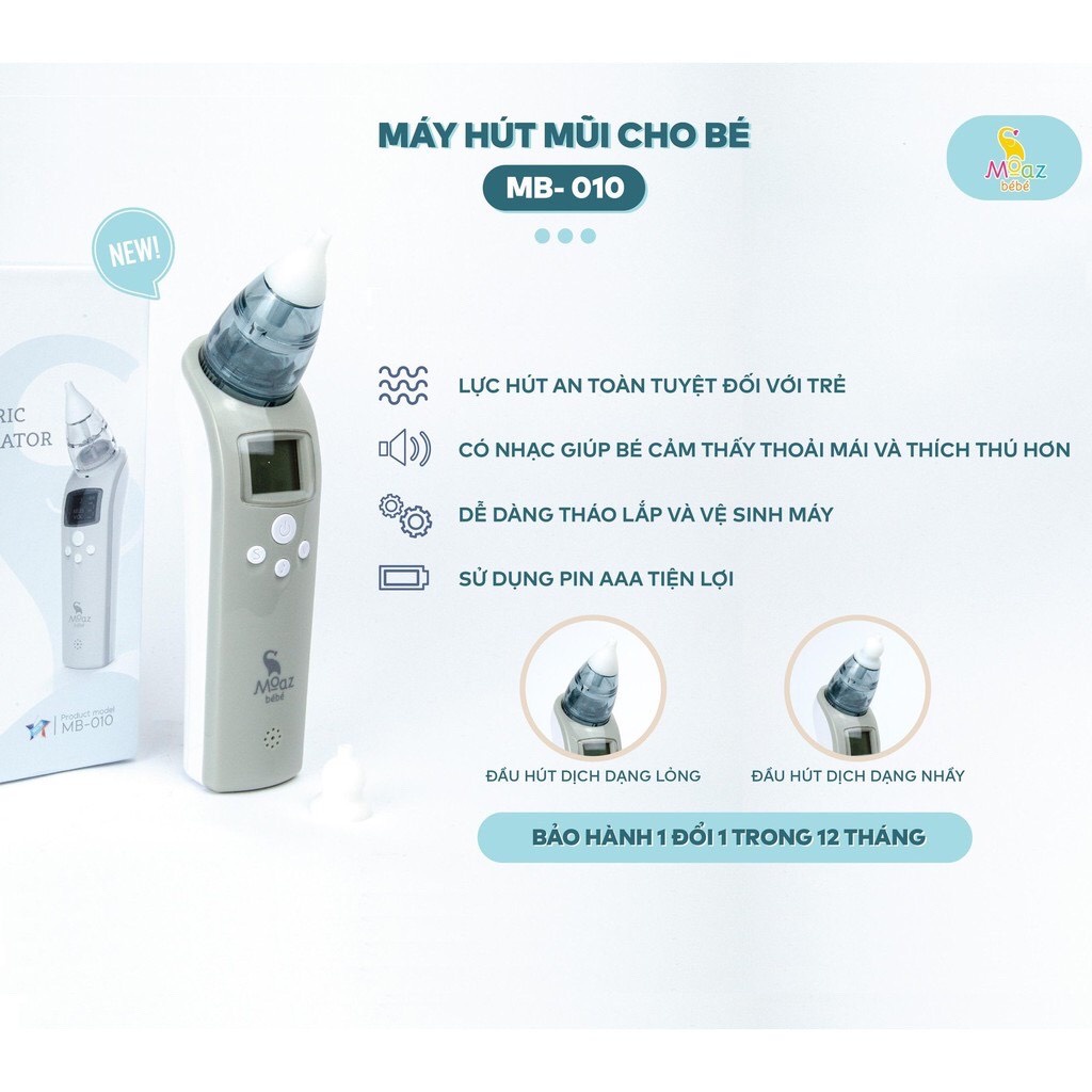 Máy hút mũi moaz bebe MB-010 an toàn cho bé