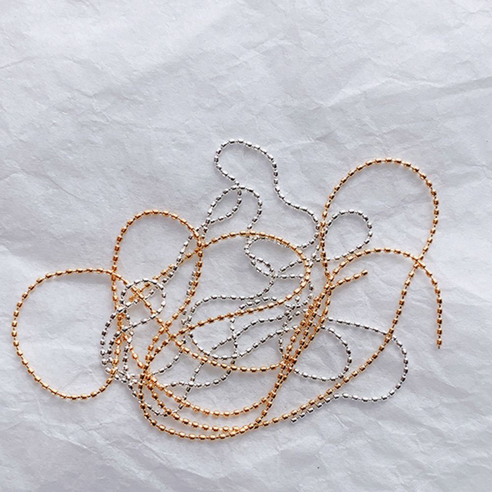 Dây bi dẹt kim loại gắn móng nail