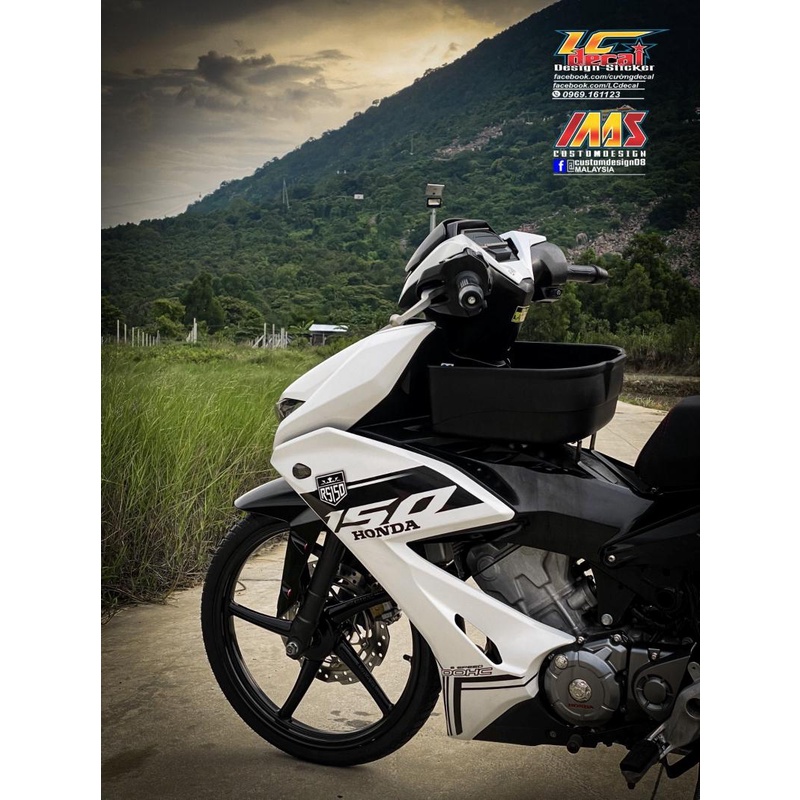 TEM RỜI mẫu RS150R đen cho Winner X trắng - không bay màu