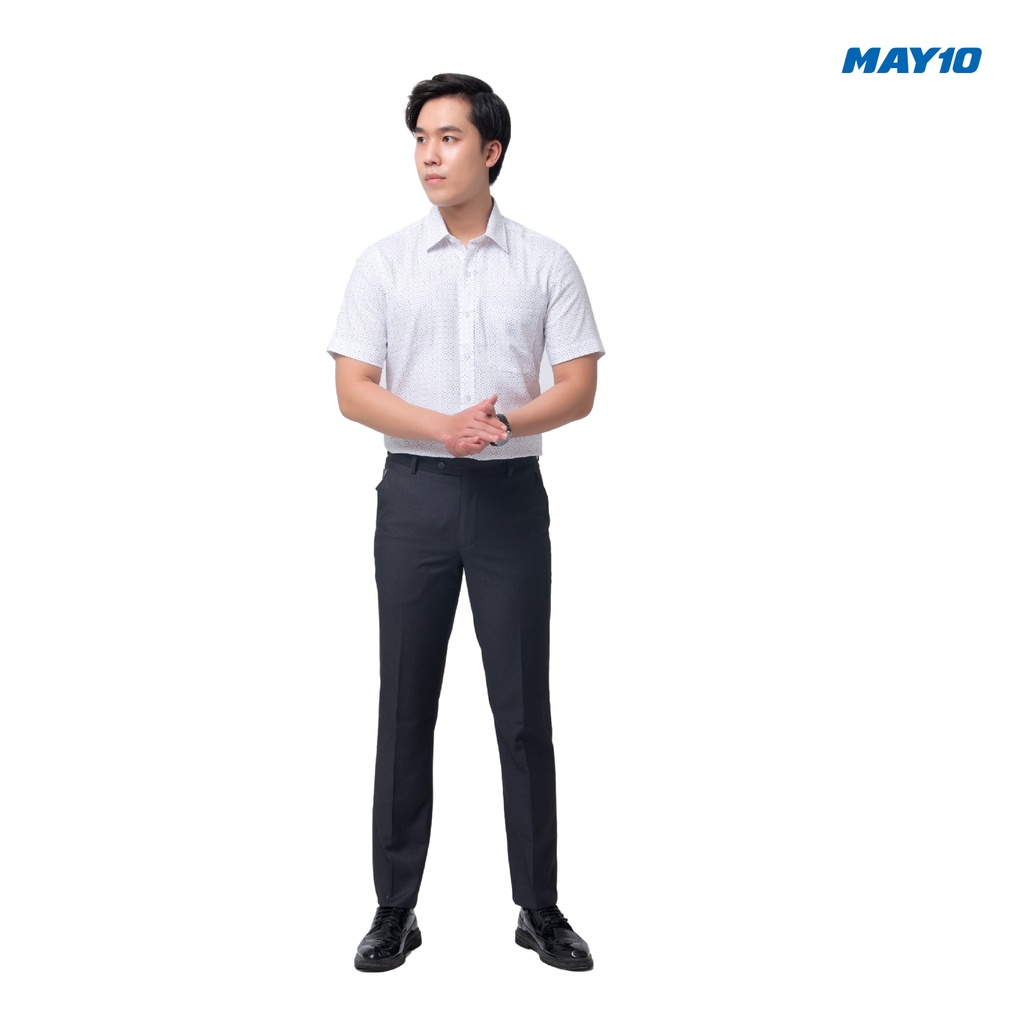 Áo sơ mi nam cộc tay dáng suông MAY 10 mã 010119069 màu AH139