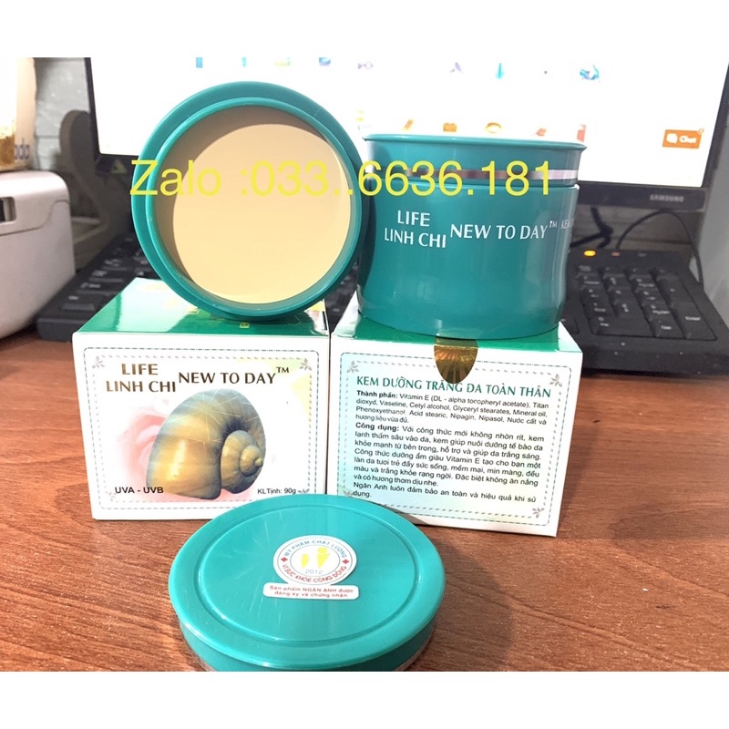 kem Linh chi new to day trắng da toàn thân body hủ 90g ( chuẩn hàng )