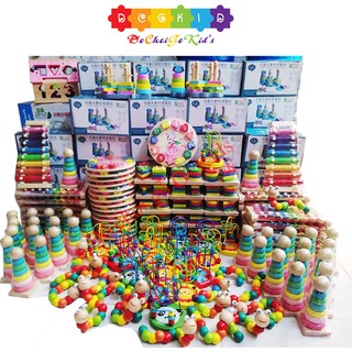 Combo đồ chơi gỗ cho bé - Đồ chơi phát triển trí tuệ