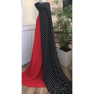 vải áo dài nền đen