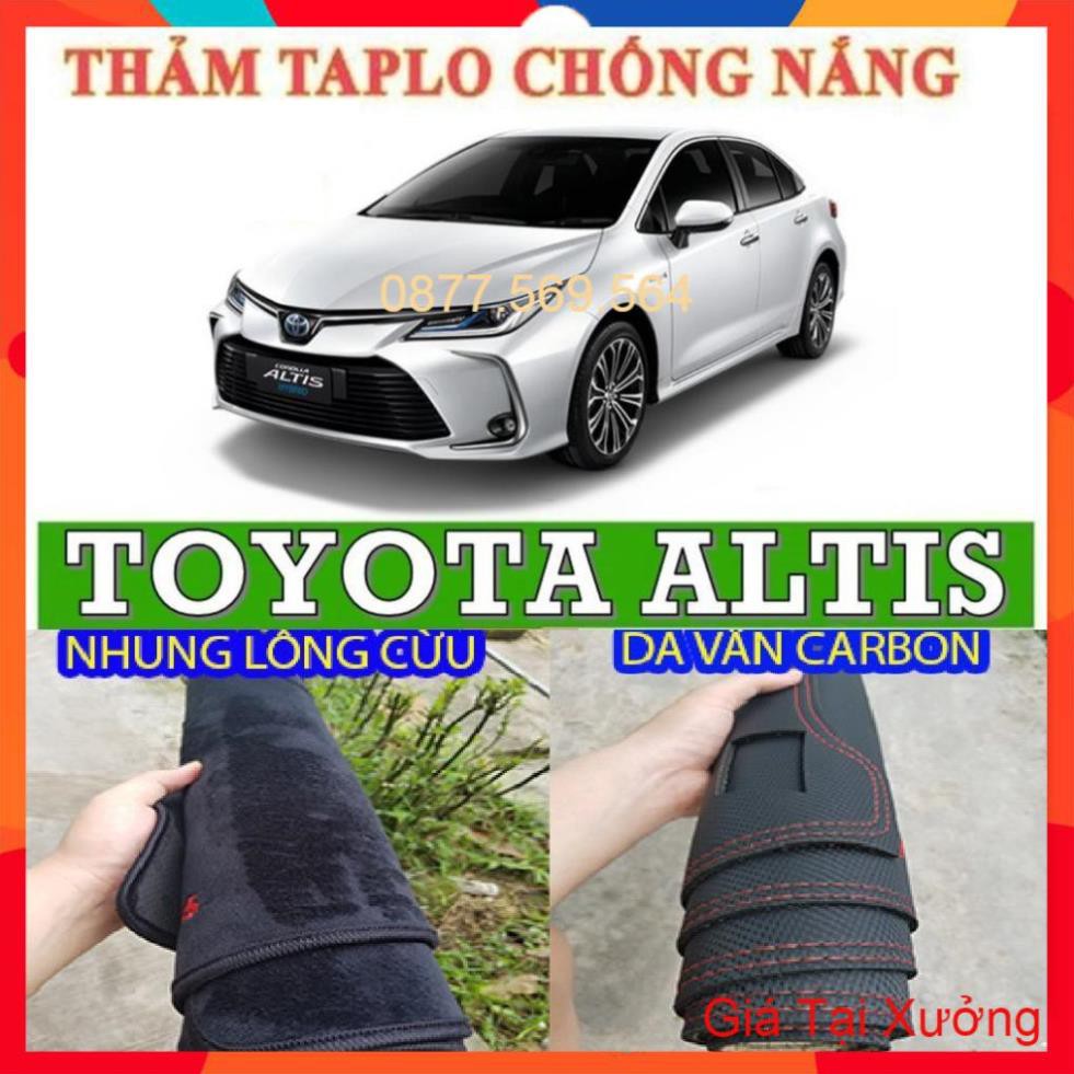 GIÁ XƯỞNG-THẢM TAPLO TOYOTA ALTIS-DA VÂN CARBON-NHUNG LÔNG CỪU