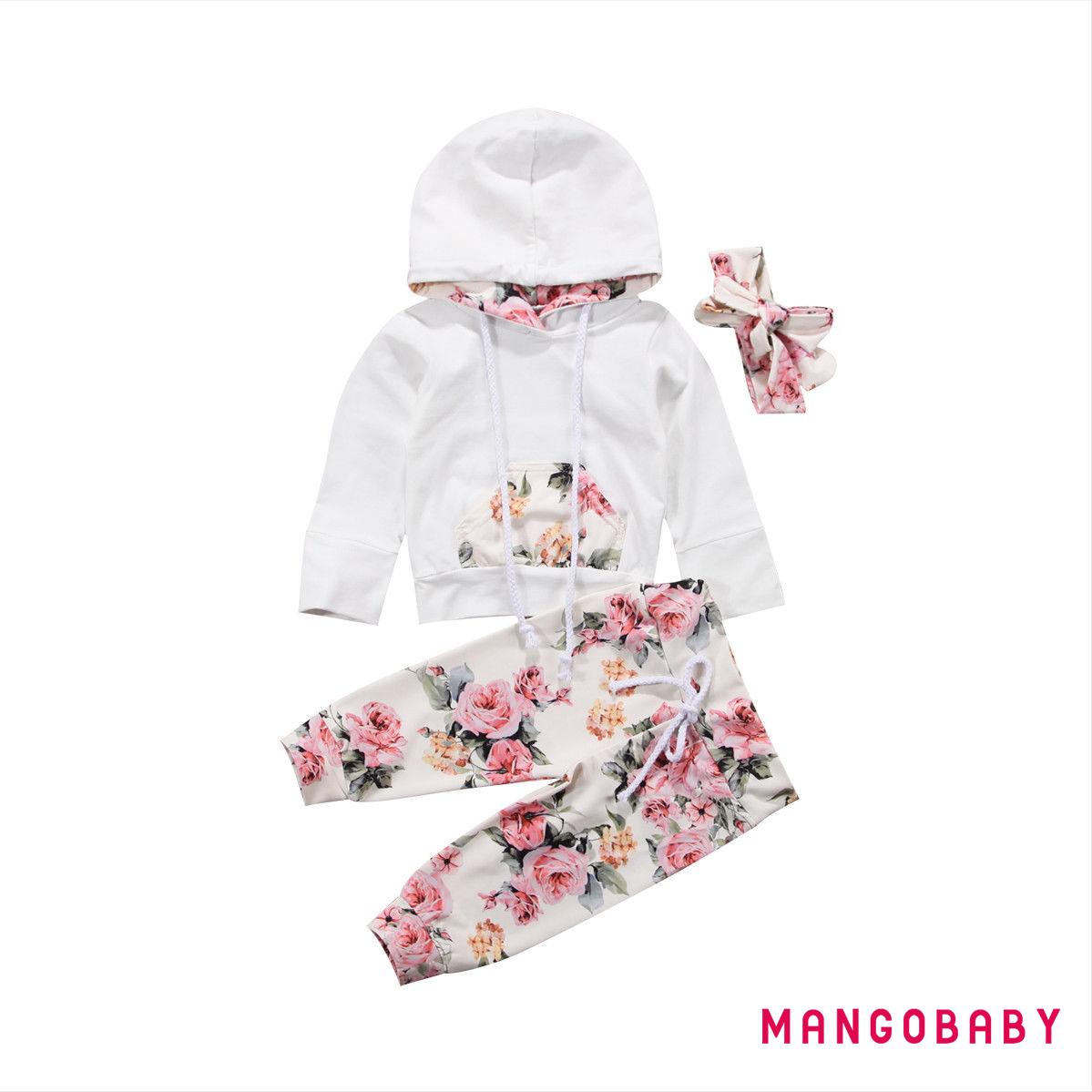 Set Áo Hoodie + Quần Dài Kẻ Sọc Thời Trang Cho Bé Gái