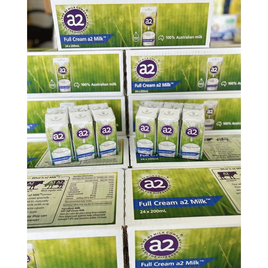 Sữa A2 Nước Giant Mom  - Sữa Tươi Nguyên Kem A2 Úc 200ml - Mẫu Mới Date Xa