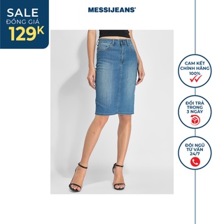 Chân váy jean nữ dài đến gối MESSI SJW-627-18