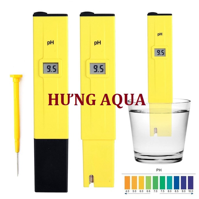 Bút đo pH, bút đo độ pH bể cá, pH meter pen kết quả nhanh và chính xác, Bộ đôi dung dịch tăng-giảm pH