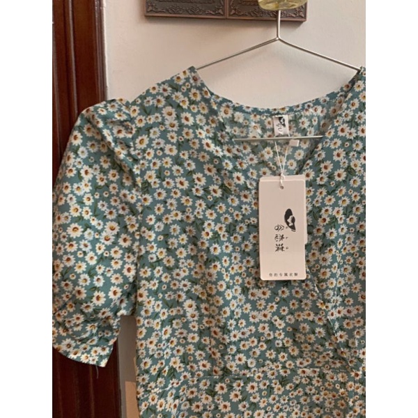 Váy hoa nhí ngắn tay bigsize phong cách trẻ trung nhẹ nhàng cho nữ mùa hè 2021