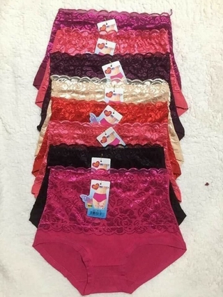Combo10 quần lót ren cạp cao