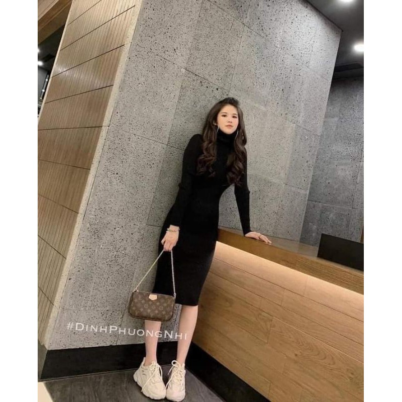 Đầm body tay dài cổ lọ | BigBuy360 - bigbuy360.vn