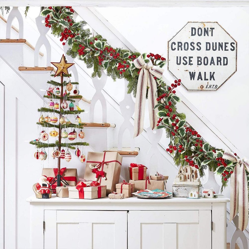 2m Dây Lá Nho Đỏ Nhân Tạo Trang Trí Giáng Sinh / Năm Mới / Cửa Sổ / Cầu Thang DIY