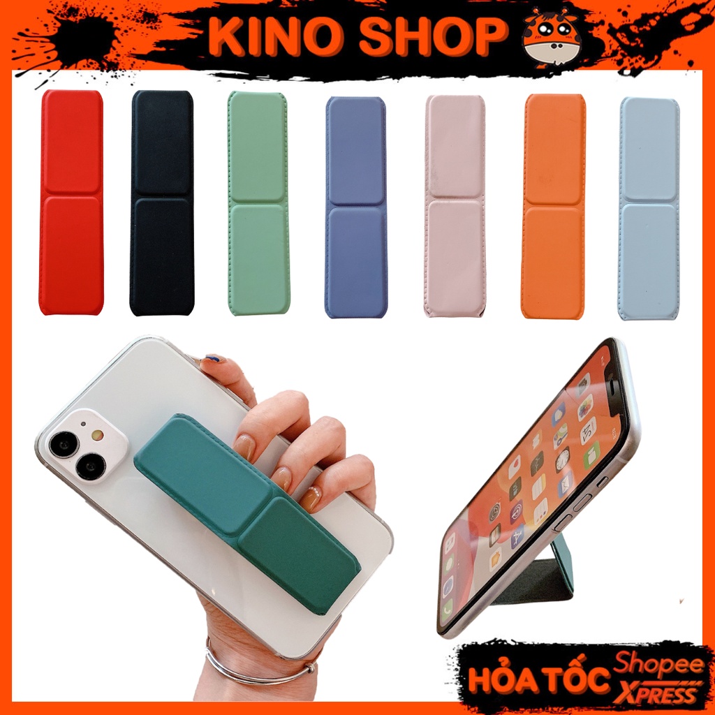 Giá đỡ điện thoại bằng da PU từ tính nam châm có thể gấp gọn tiện lợi cho iphone android