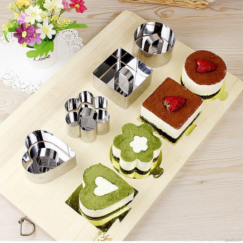 Khuôn làm bánh Cupcake thép không gỉ dụng cụ nhà bếp DIY