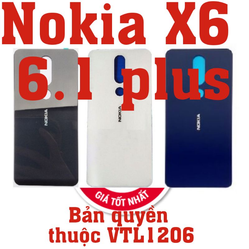 Nắp lưng Nokia 6.1 plus X6 2018 (hàng nhập khẩu) đủ màu sắc