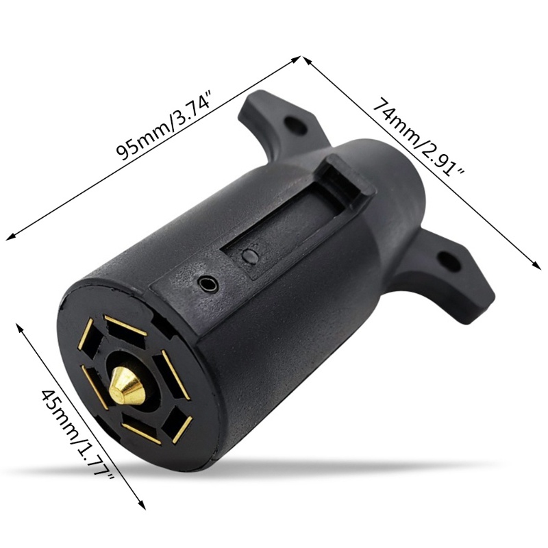 Phích Cắm Chuyển Đổi 7 Chấu 7 Pin Thay Thế Chống Nước Mặt Trời Chống Nắng 7 Chiều Cho RV Trailer