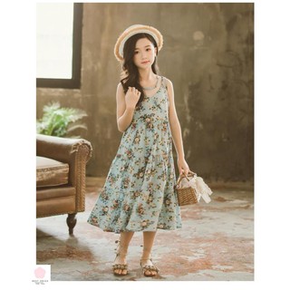 [SẴN, SHIP 24H]  Váy đầm bé gái 10 tuổi (3-12 tuổi) 20kg 30kg 40kg☑️ Vay maxi bé gái,  thời trang bé 10 tuổi