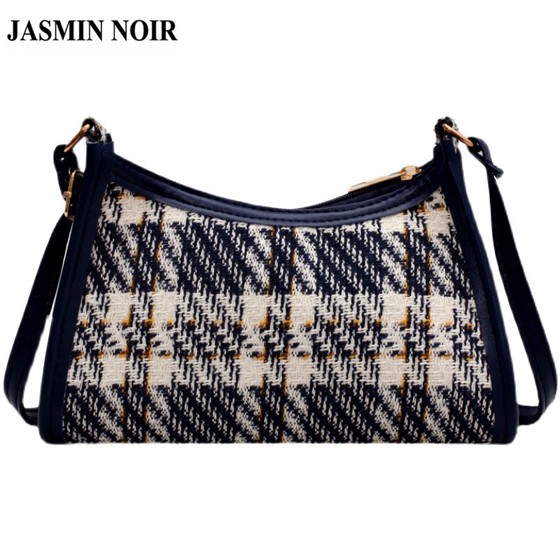 Túi xách JASMIN NOIR bằng vải canvas hình vuông thời trang cho nữ