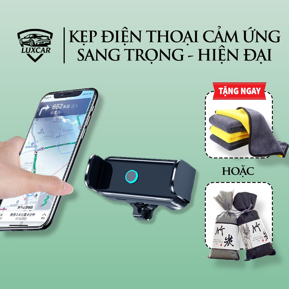 Giá đỡ điện thoại cảm ứng đóng mở gắn trên ô tô | Thiết kế sang trọng,hiện đại LUXCAR