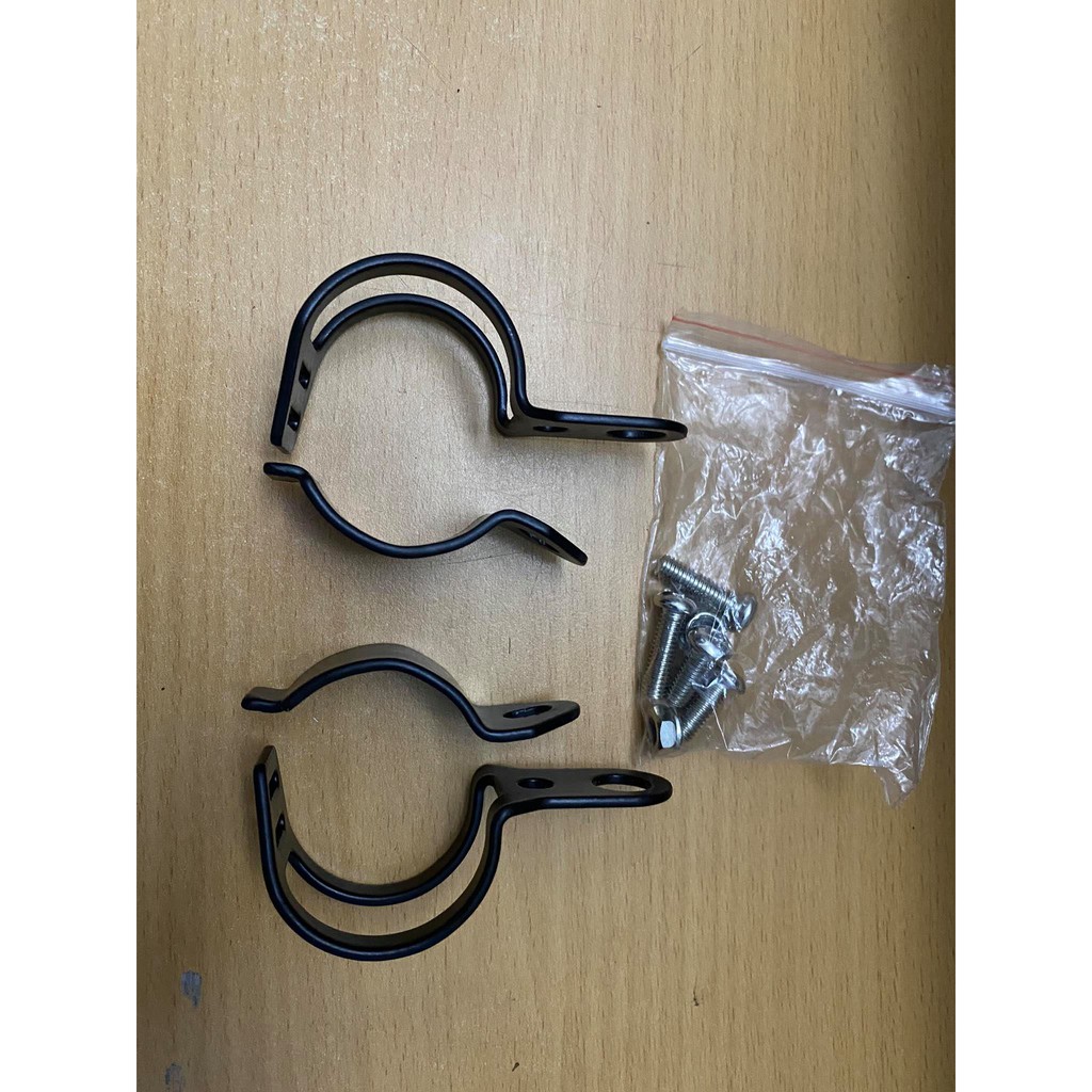 Pát gắn đèn trợ sáng trên phuộc- Cặp Pat lắp phuộc xi nhan đèn xe độ cafe race tracker xe máy- motor ơi