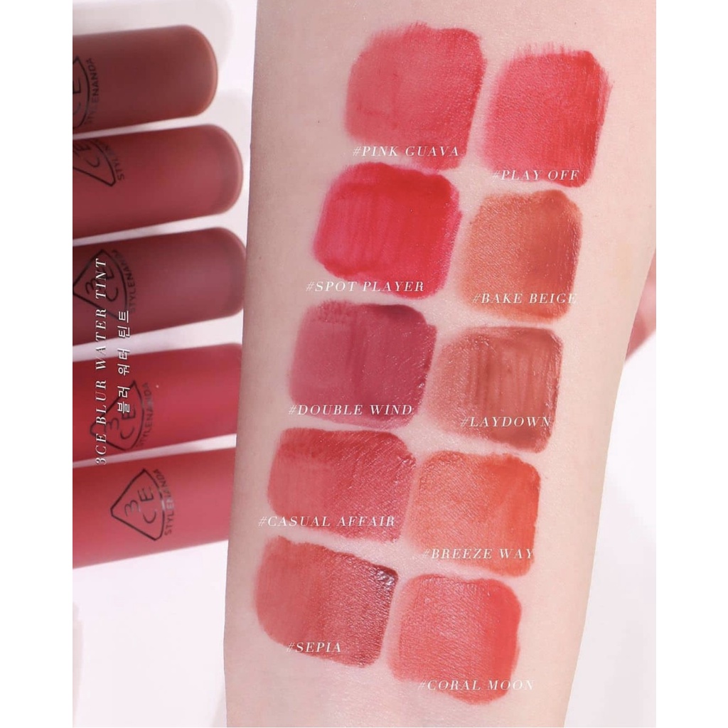 Son Lì Lâu Trôi 3CE Blur Water Tint Chính Hãng 5g