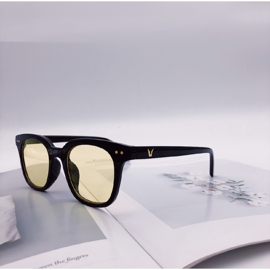 Kính mát chống nắng gọng vuông bằng kim loại thời trang cho nam &amp; nữ