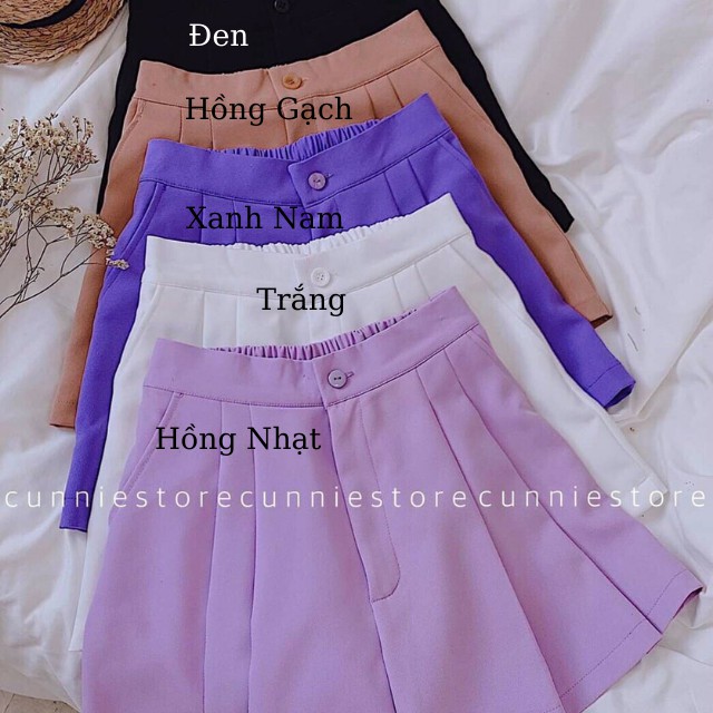 Quần giả váy nữ xếp ly cạp nửa chun sau có khoá sóc nữ giả váy chất vải tuyết mưa váy quần đẹp | BigBuy360 - bigbuy360.vn