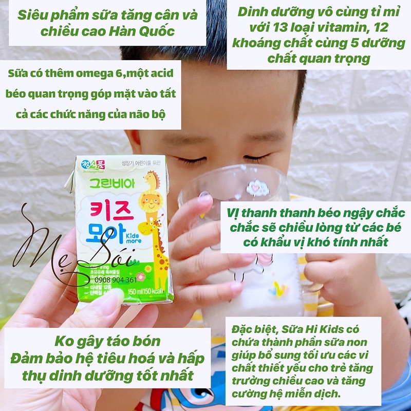 Sữa tươi Hikid tăng cân tăng chìu cao cho bé 1tuổi