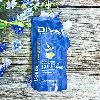 Dầu Hấp Diva Collagen Siêu Mượt 500ml (xanh)