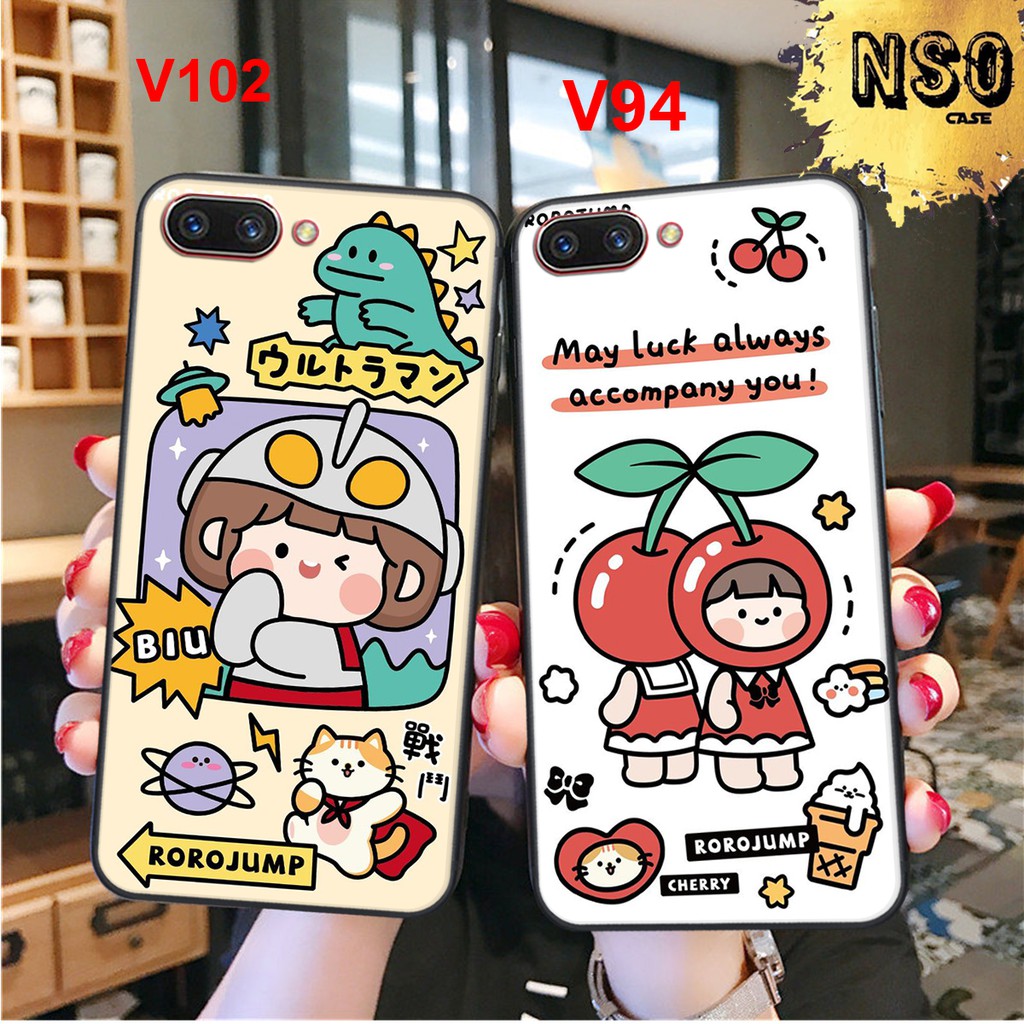 Ốp lưng Oppo A3s - Oppo A1k - Realme c2 In Hình Roro Jump Siêu Đáng Yêu