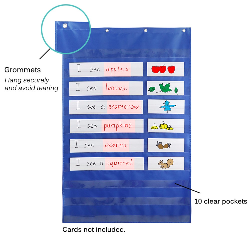 Bảng Cài Thẻ Pocket Chart 10 Tầng đồ dùng giáo cụ dạy học cho giáo viên tiếng anh trong hoạt động học tập