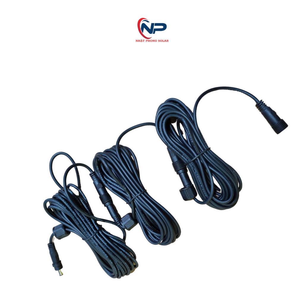 Dây nối  quạt năng lượng mặt trời DC dài 5m SHOPNHATPHONG sẵn khớp nối chống nước IP65 SOLAR FAN Quạt tích điện