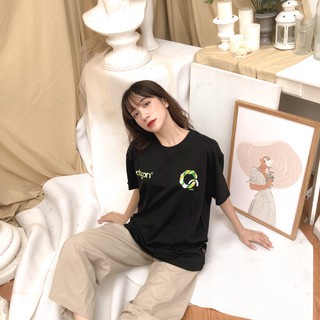 Áo Thun Tay Lỡ Unisex OCTAGON BASIC Màu Đen Form Oversize
