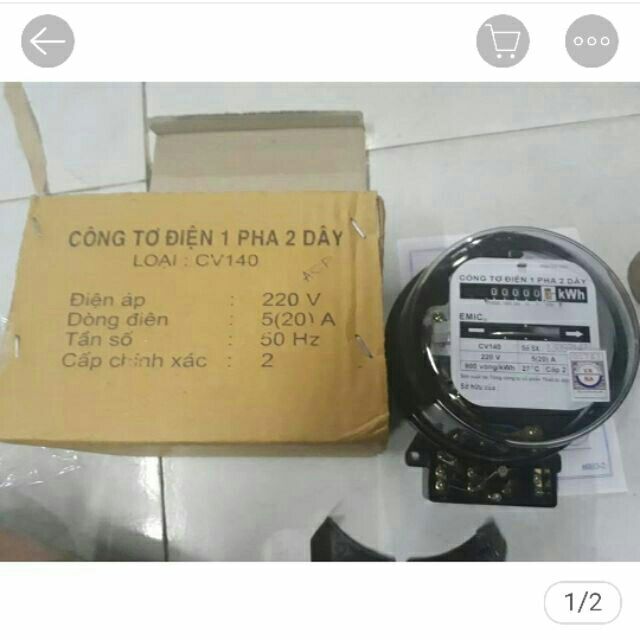 Công tơ điện 1 pha 2 dây (emic) 0989642390