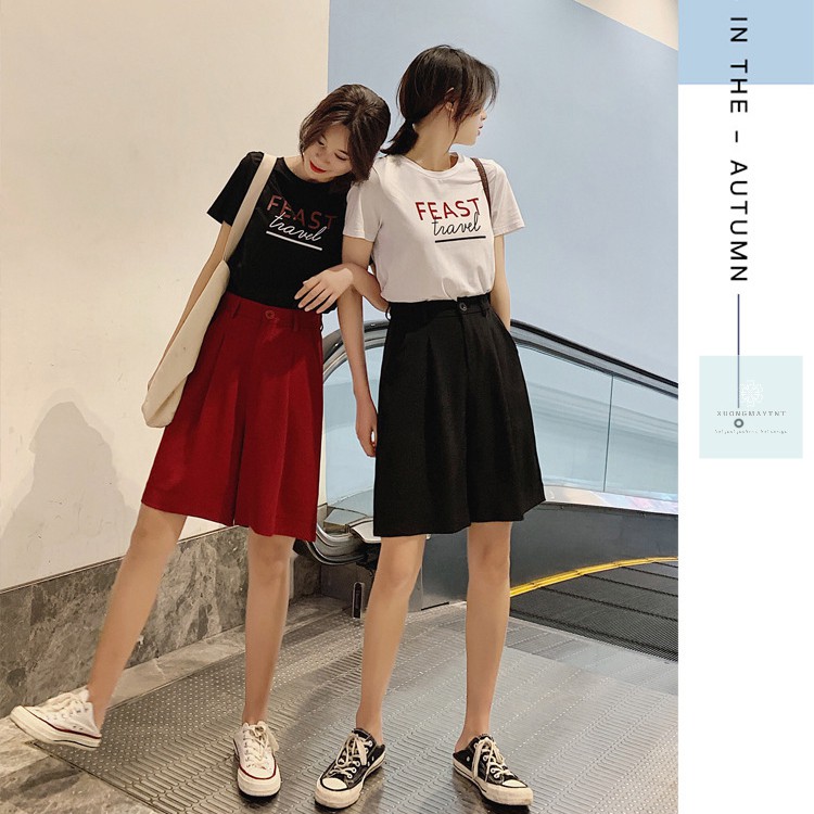 Quần short nữ ống rộng, đùi nữ, sooc lửng cạp cao trẻ trung thanh lịch Xưởng May Trinh Kiều