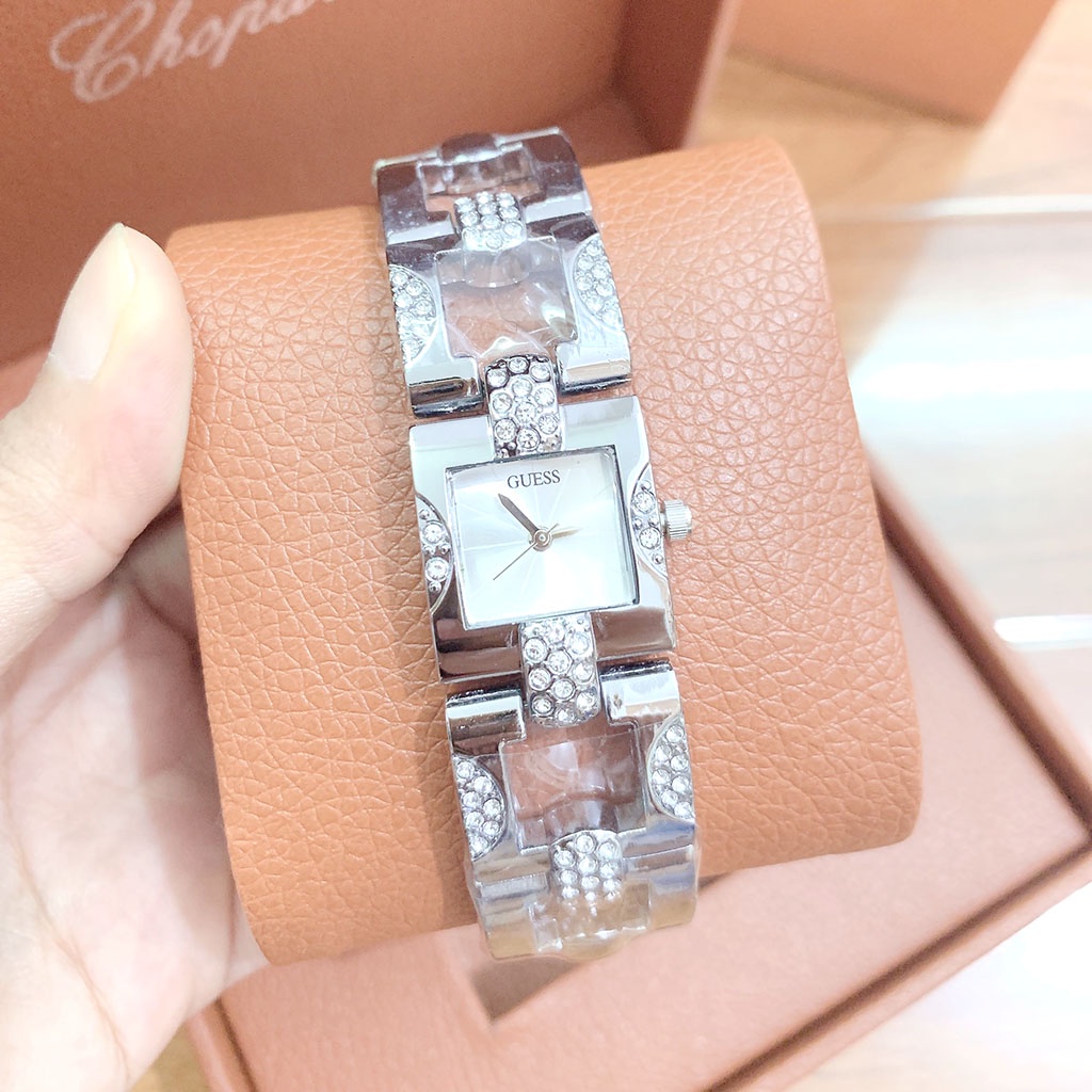 Đồng hồ guess nữ dây thép không gỉ bền đẹp, thiết kế sang trọng, trẻ trung, chống nước bảo hành 12 tháng