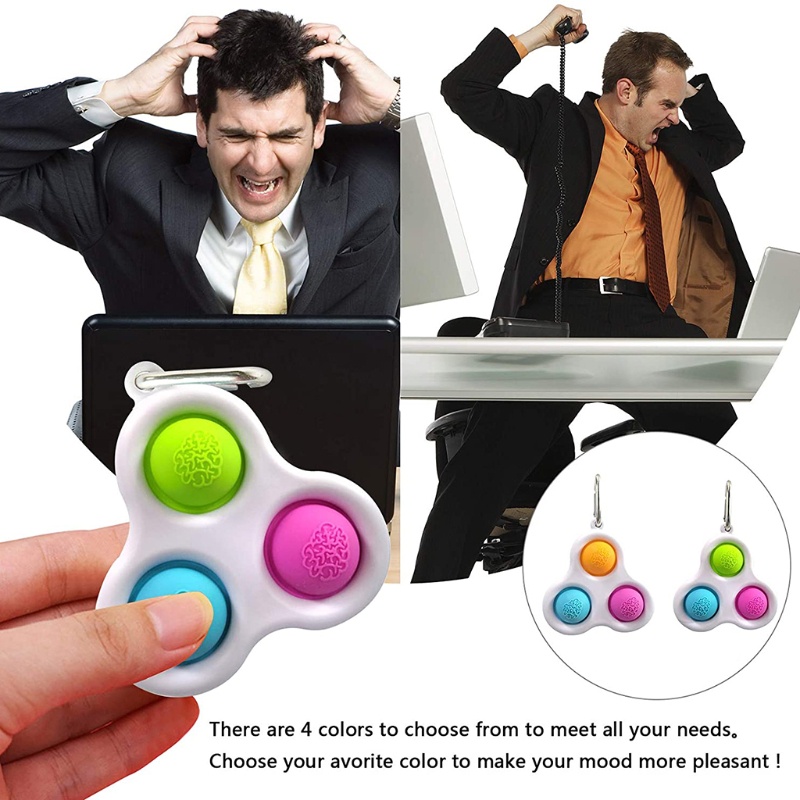 Bộ móc khoá đồ chơi nhấn bong bóng