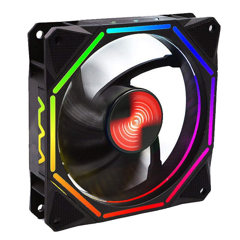 COOLMOON RGB Chassis Fan 12cm Shenguang Sync Mute+Music Controller Desktop Computer Cooling Fan CPU Fan (3 Pcs)