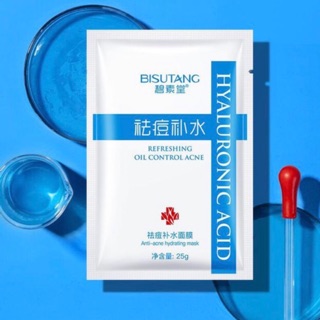 MẶT NẠ XOÁ MỤN KIỀM DẦU HYALURONIC ACID -BISUTANG