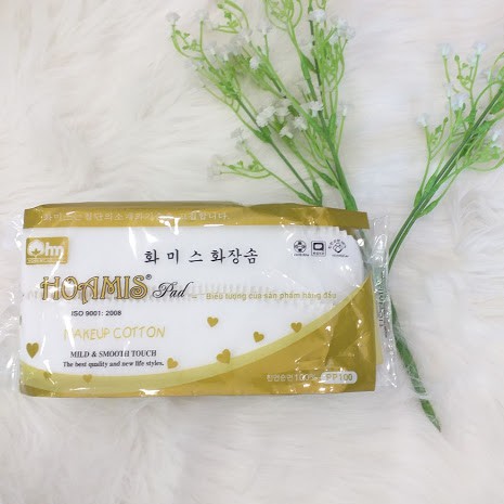 BÔNG TẨY TRANG HOAMIS ( túi 150 miếng )