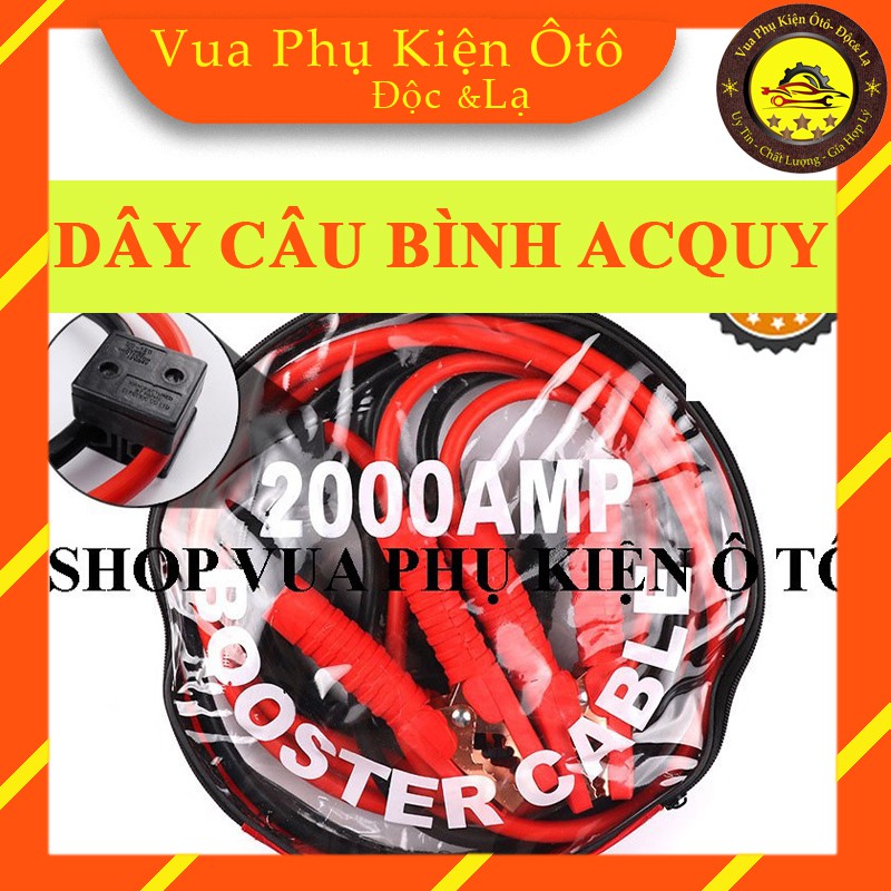 [Mã LIFEAU5SALE giảm 20k đơn 50k] Dây câu bình Acquy ô tô cao cấp, khởi động acquy xe hơi 2000A*4 mét